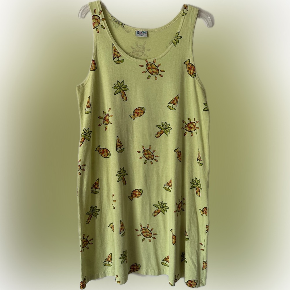 ICanToo Tropical Print Sundress - size L